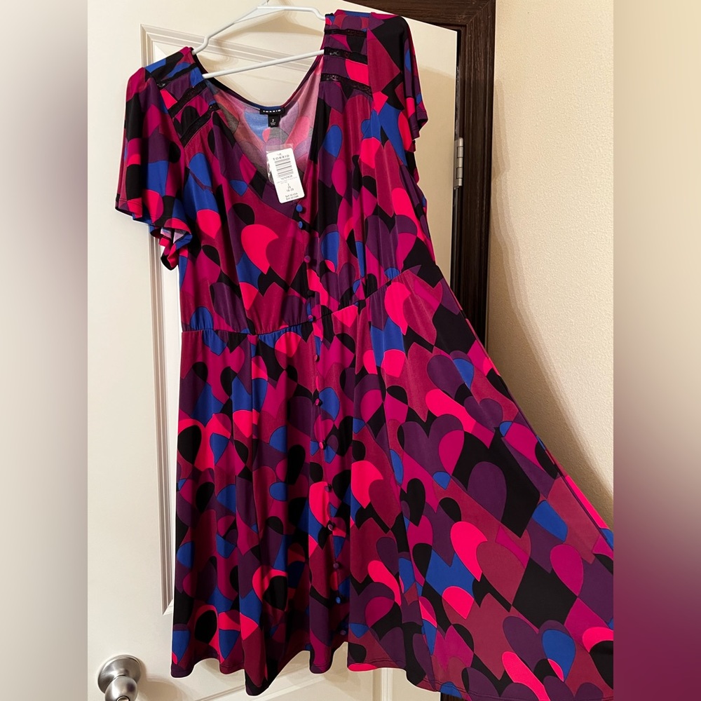 NWT Torrid knit dress with heart print